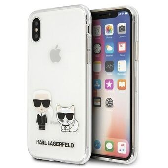 Karl Lagerfeld KLHCI65CKTR iPhone Xs Max hardcase Transparant Karl & Choupette