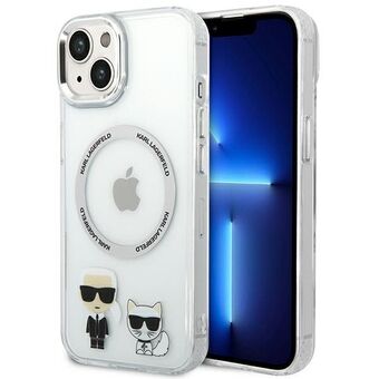 Karl Lagerfeld KLHMP14MHKCT iPhone 14 Plus 6.7" hardcase transparant / transparant Karl & Choupette Aluminium Magsafe