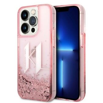 Karl Lagerfeld KLHCP14LLBKLCP iPhone 14 Pro 6.1" roze / roze hardcase Liquid Glitter Big KL