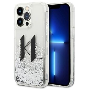 Karl Lagerfeld KLHCP14XLBKLCS iPhone 14 Pro Max 6.7" zilver/zilver hardcase Liquid Glitter Big KL