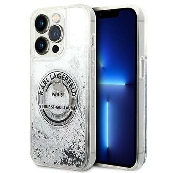 Karl Lagerfeld KLHCP14XLCRSGRS iPhone 14 Pro Max 6.7" zilver/zilver hardcase Liquid Glitter RSG