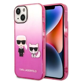 Karl Lagerfeld KLHCP14MTGKCP iPhone 14 Plus 6.7" hardcase roze/roze Gradient Ikonik Karl & Choupette