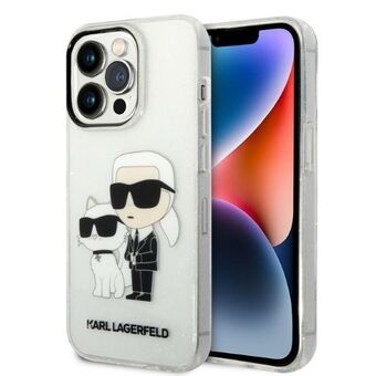 Karl Lagerfeld KLHCP14XHNKCTGT iPhone 14 Pro Max 6,7" transparante hardcase Glitter Karl&Choupette