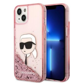 Karl Lagerfeld KLHCP14SLNKHCP iPhone 14 6.1" roze/roze hardcase Glitter Karl Head