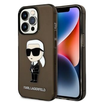 Karl Lagerfeld KLHCP14XHNIKTCK iPhone 14 Pro Max 6,7" zwart/zwart harde hoes Ikonik Karl Lagerfeld