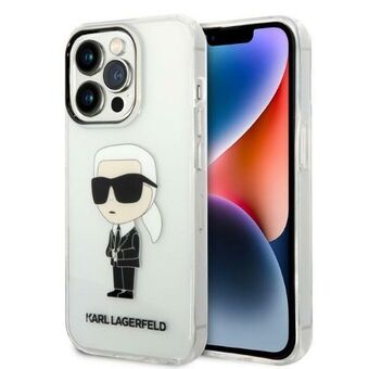 Karl Lagerfeld KLHCP14XHNIKTCT iPhone 14 Pro Max 6,7" transparante harde hoes Ikonik Karl Lagerfeld
