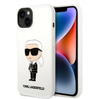 Karl Lagerfeld KLHCP14MSNIKBCH iPhone 14 Plus 6,7" hardcase wit/wit Silicone Ikonik