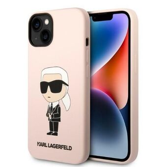 Karl Lagerfeld KLHCP14SSNIKBCP iPhone 14 6.1" hardcase roze/roze Silicone Ikonik