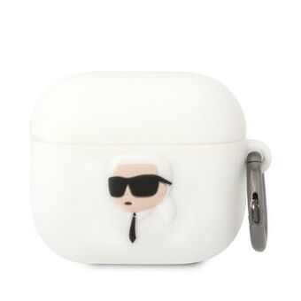 Karl Lagerfeld KLA3RUNIKH AirPods 3 hoes wit/wit Silicone Karl Head 3D