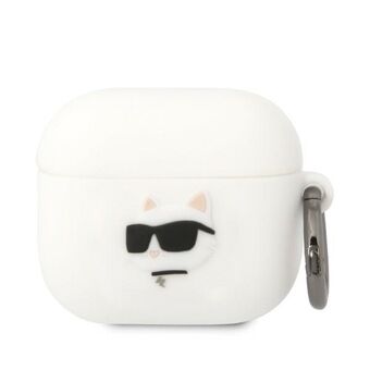 Karl Lagerfeld KLA3RUNCHH AirPods 3 hoes wit/wit Silicone Choupette Head 3D