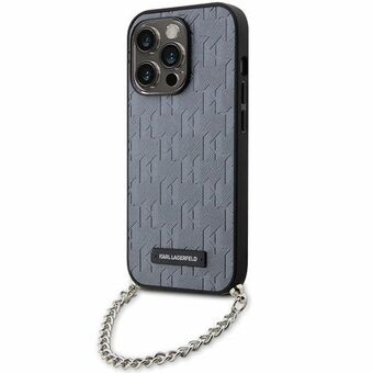 Karl Lagerfeld KLHCP14XSACKLHPG iPhone 14 Pro Max 6,7" zilver/zilver hardcase Saffiano-monogramketting