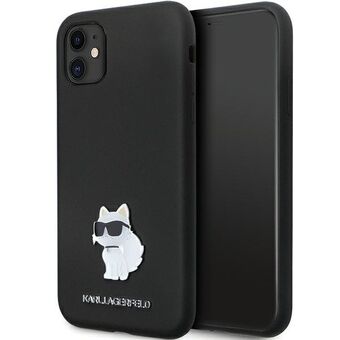 Karl Lagerfeld KLHCN61SMHCNPK iPhone 11 / Xr 6.1" zwart/zwart hardcase siliconen C metalen pin