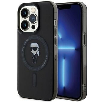 Karl Lagerfeld KLHMP15LHFCKNOK iPhone 15 Pro 6.1" zwart hardcase IML Ikonik MagSafe
