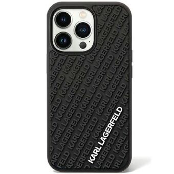 Karl Lagerfeld KLHCN613DMKRLK iPhone 11 / Xr 6.1" zwarte hardcase 3D rubberen Multi Logo