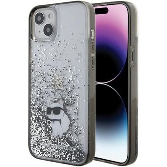Karl Lagerfeld KLHCP15MLKCNSK iPhone 15 Plus / 14 Plus 6.7" doorzichtige hardcase Liquid Glitter Choupette