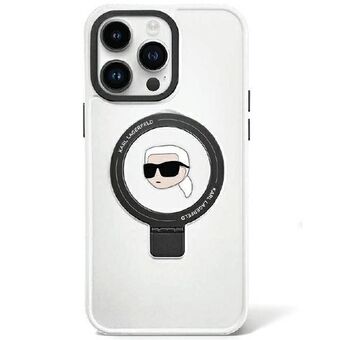 Karl Lagerfeld KLHMP15SHMRSKHH iPhone 15 6.1" witte hardcase Ring Stand Karl Head MagSafe