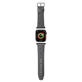 Karl Lagerfeld Pasek KLAWMSAKLHPG Apple Watch 38/40/41mm zilveren band Saffiano Monogram
