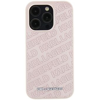 Karl Lagerfeld KLHCP15SPQKPMP iPhone 15 6.1" roze/paarse hardcase met geweven patroon