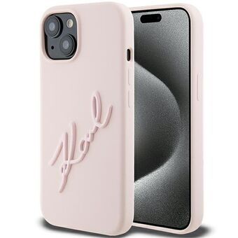 Karl Lagerfeld KLHCP15SSKSBMCP iPhone 15 6.1" roze/roze hardcase Silicone Karl Script