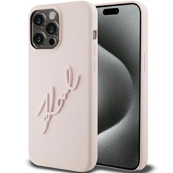 Karl Lagerfeld KLHCP15LSKSBMCP iPhone 15 Pro 6.1" roze/pink hardcase siliconen hoesje Karl Script