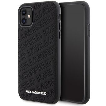 Karl Lagerfeld KLHCN61PQKPMK iPhone 11 / Xr 6.1" zwart hardcase Quilted K patroon