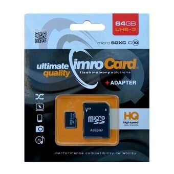 Karta geheugen microSDXC 64GB Imro+ adp 10C UHS-3