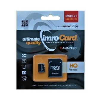 MicroSDXC 256GB Imro + adp 10C UHS-3 geheugenkaart