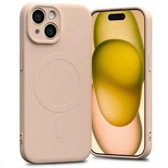 Mercury MagSafe Semi-Silicone iPhone 15 / 14 / 13 6,1" in rosé-zandkleur.