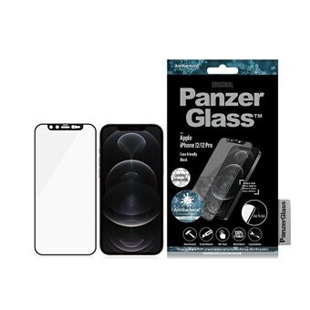 PanzerGlass E2E Microfracture iPhone 12/12 Pro 6.1 "CamSlider Swarovsky Cover Friendly AntiBacterial zwart/zwart