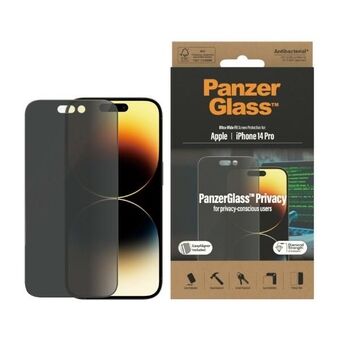 PanzerGlass Ultra-Wide Fit iPhone 14 Pro 6,1" Privacy Screen Protection Antibacterieel Eenvoudige uitlijner inbegrepen P2784