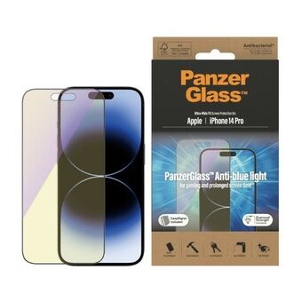 PanzerGlass Ultra-Wide Fit iPhone 14 Pro 6,1" Schermbeveiliging Antibacterieel Eenvoudige uitlijner inbegrepen Anti-blauw licht 2792
