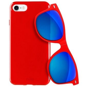 Puro Sunny Kit hoesje iPhone 7/8 + bril SE 2020 / SE 2022 rood/rood IPC747SUNNYKIT1RED
