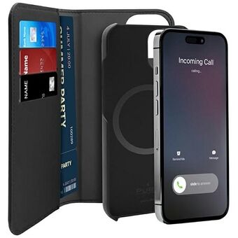 Puro Portemonnee Afneembaar iPhone 14 Plus 6,7" 2in1 MagSafe zwart/zwart PUIPC1467BKMAG1BLK