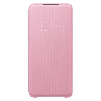 Case voor Samsung EF-NG985PP S20 + G985 roze / roze LED View Cover