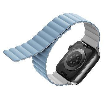UNIQ rem Revix Apple Watch Series 4/5/6/7 / SE 40 / 41mm. Omkeerbaar Magnetisch wit-blauw / wit-blauw