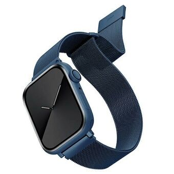 UNIQ Rem Dante Apple Watch-serie 4/5/6/7 / SE 38/40 / 41 mm. RVS blauw / kobaltblauw