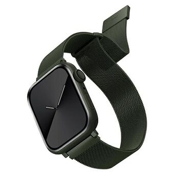 UNIQ Rem Dante Apple Watch-serie 4/5/6/7 / SE 38/40 / 41 mm. RVS groen/groen