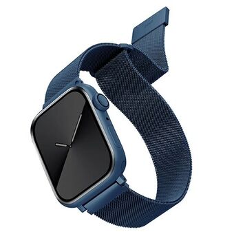 UNIQ Rem Dante Apple Watch-serie 4/5/6/7 / SE 42/44 / 45 mm. RVS blauw / kobaltblauw