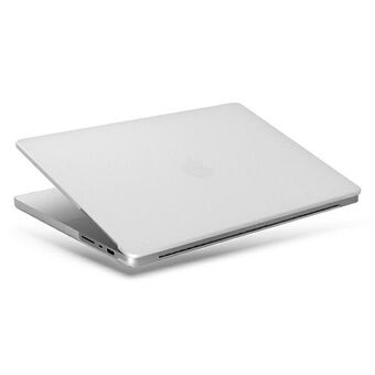 UNIQ-etui Claro voor MacBook Pro 14" (2021/2023) transparant/mat helderwit.