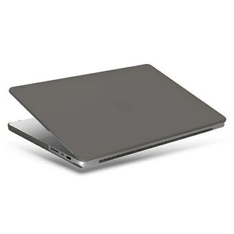 UNIQ case Claro MacBook Pro 16" (2021) transparant grijs / rook mat grijs
