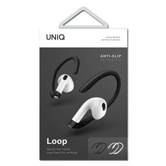 UNIQ Loop Sports oorhaken AirPods wit-zwart / wit-zwart dual pack