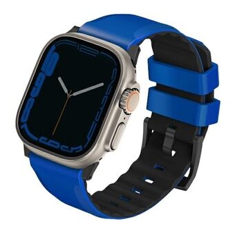UNIQ Bandje Linus Apple Watch Series 1/2/3/4/5/6/7/8/SE/SE2/Ultra 42/44/45/49 mm Airosoft Siliconen Blauw/Racing Blauw