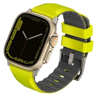 UNIQ Linus Band Apple Watch Series 1/2/3/4/5/6/7/8/SE/SE2/Ultra 42/44/45/49 mm Airosoft Siliconen Lime Groen/Limoen Groen