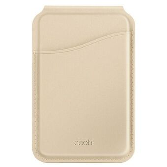 UNIQ Coehl Esme magnetische portemonnee met spiegel en standaard, roomkleurig/creme.