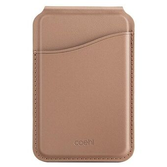UNIQ Coehl Esme magnetische portemonnee met spiegel en standaard in beige/dusty nude.