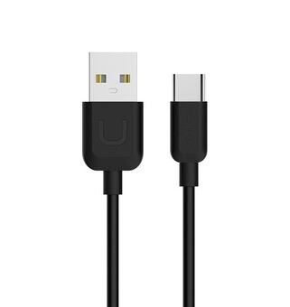 USAMS Kabel U-Turn USB-C 1m zwart/zwart 2A TCUSBXD01 (US-SJ099)