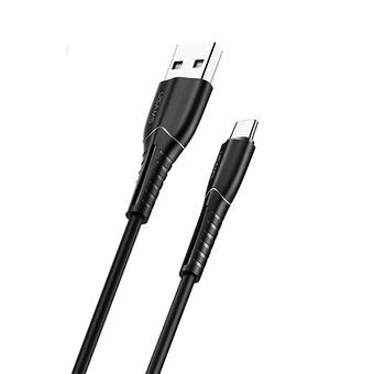 USAMS Kabel U35 USB-C 2A Snelle Opladen 1m zwart SJ366USB01 (US-SJ366)