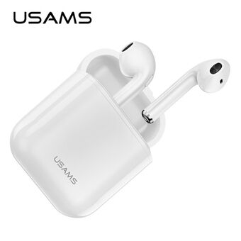 USAMS Bluetooth 5.0-hoofdtelefoon TWS LU-serie draadloos wit / wit BHULU01 (US-LU001)