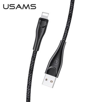 USAMS U41 zip kabel 3M 2A zwart/zwart SJ397USB01 (US-SJ397) Snel opladen