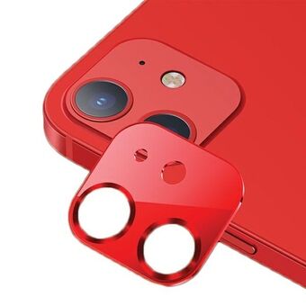 USAMS cameralens glas iPhone 12 metaal rood/rood BH703JTT03 (US-BH703)